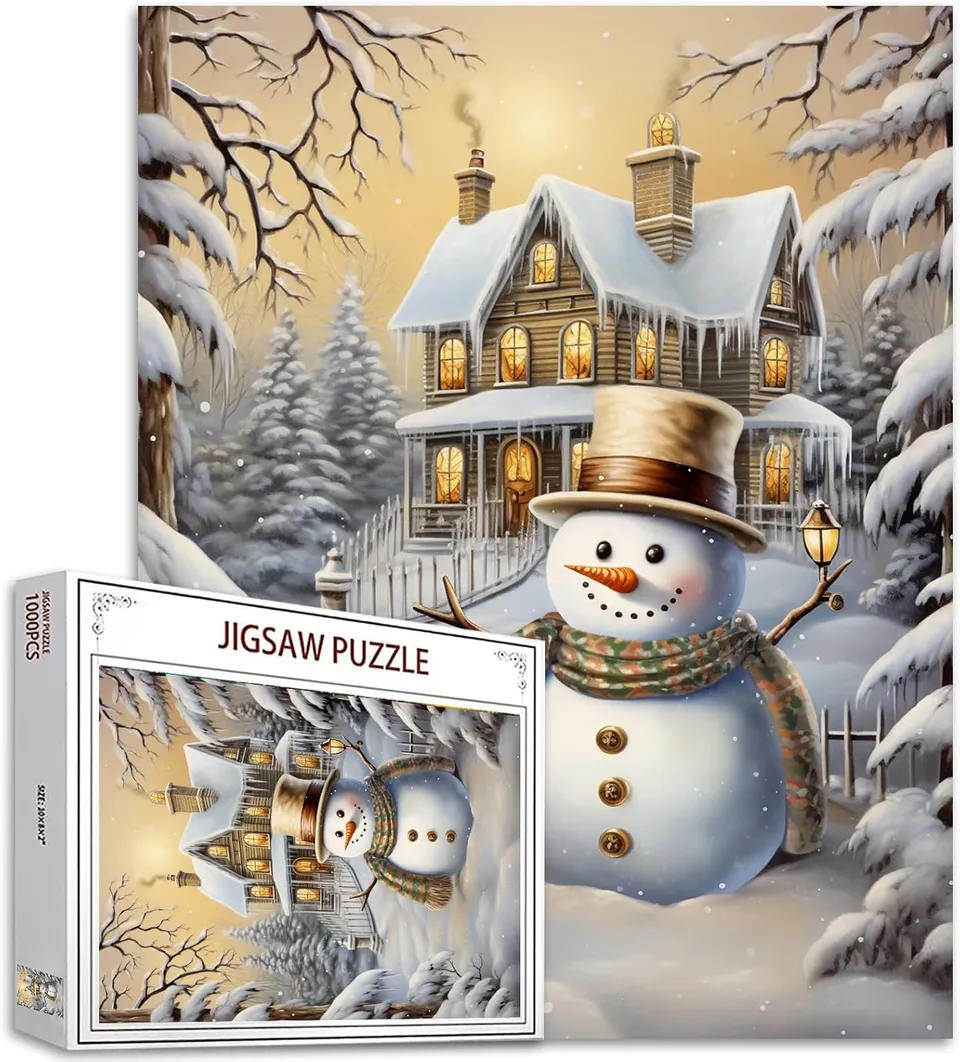 tucocoo-winter-joy-snowman-puzzle-1000-teile-weihnachten image 1