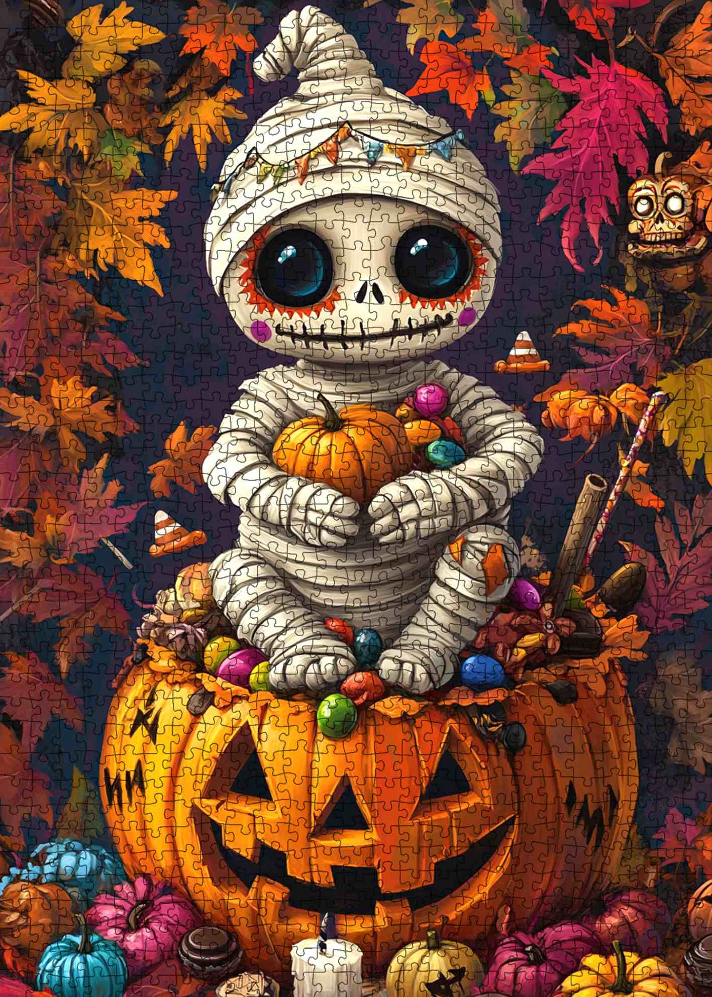 tucocoo-cute-halloween-mummy-puzzle-1000-teile-k-rbis image 2
