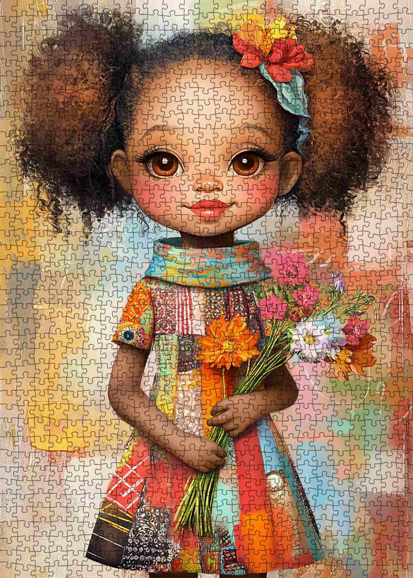 tucocoo-charming-girl-flower-bouquet-puzzle-1000-teile image 2