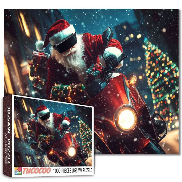 tucocoo-futuristic-santa-rider-puzzle-1000-teile image 1