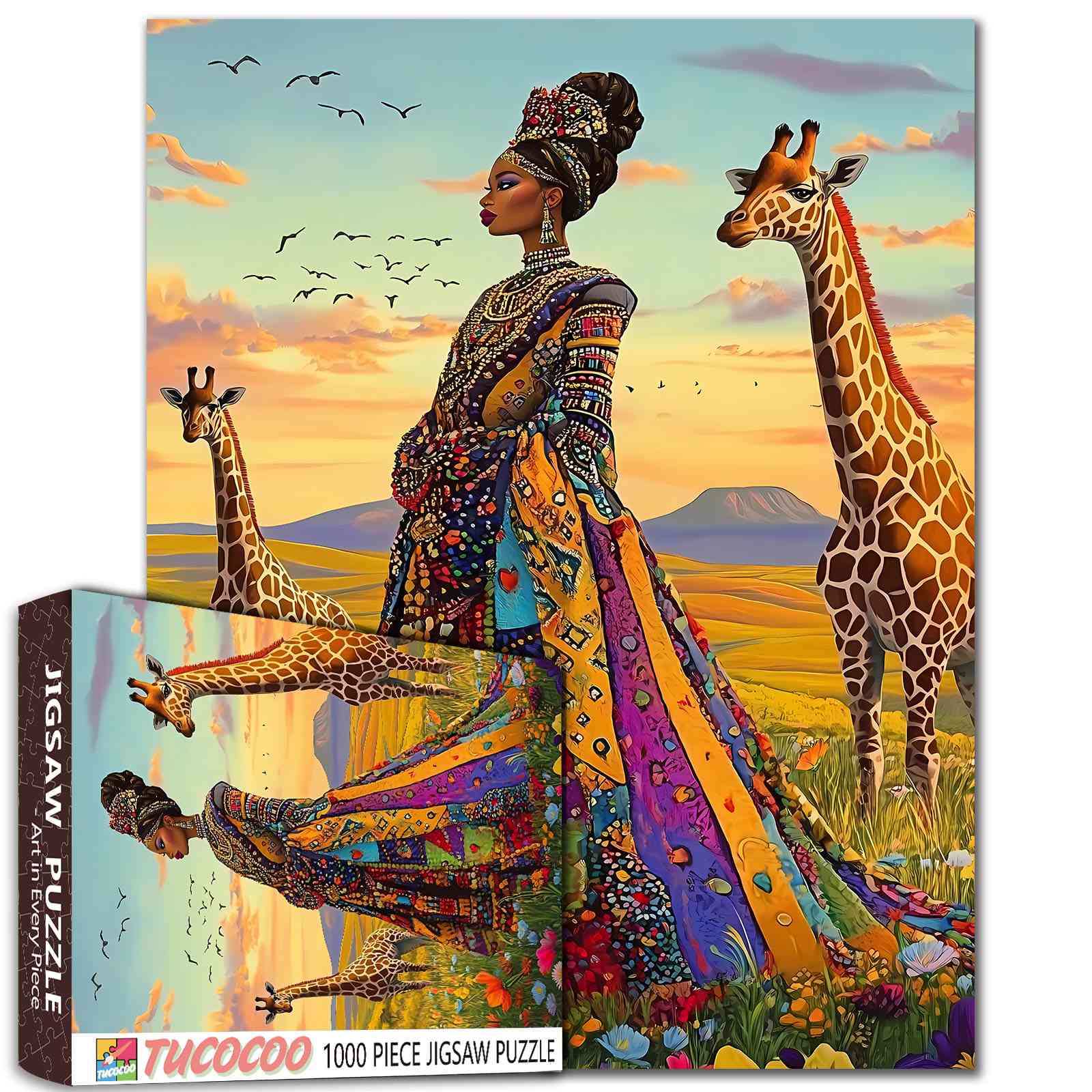 tucocoo-jigsaw-puzzles-queen-of-the-savannah-puzzle-1000-teile-afrika image 1