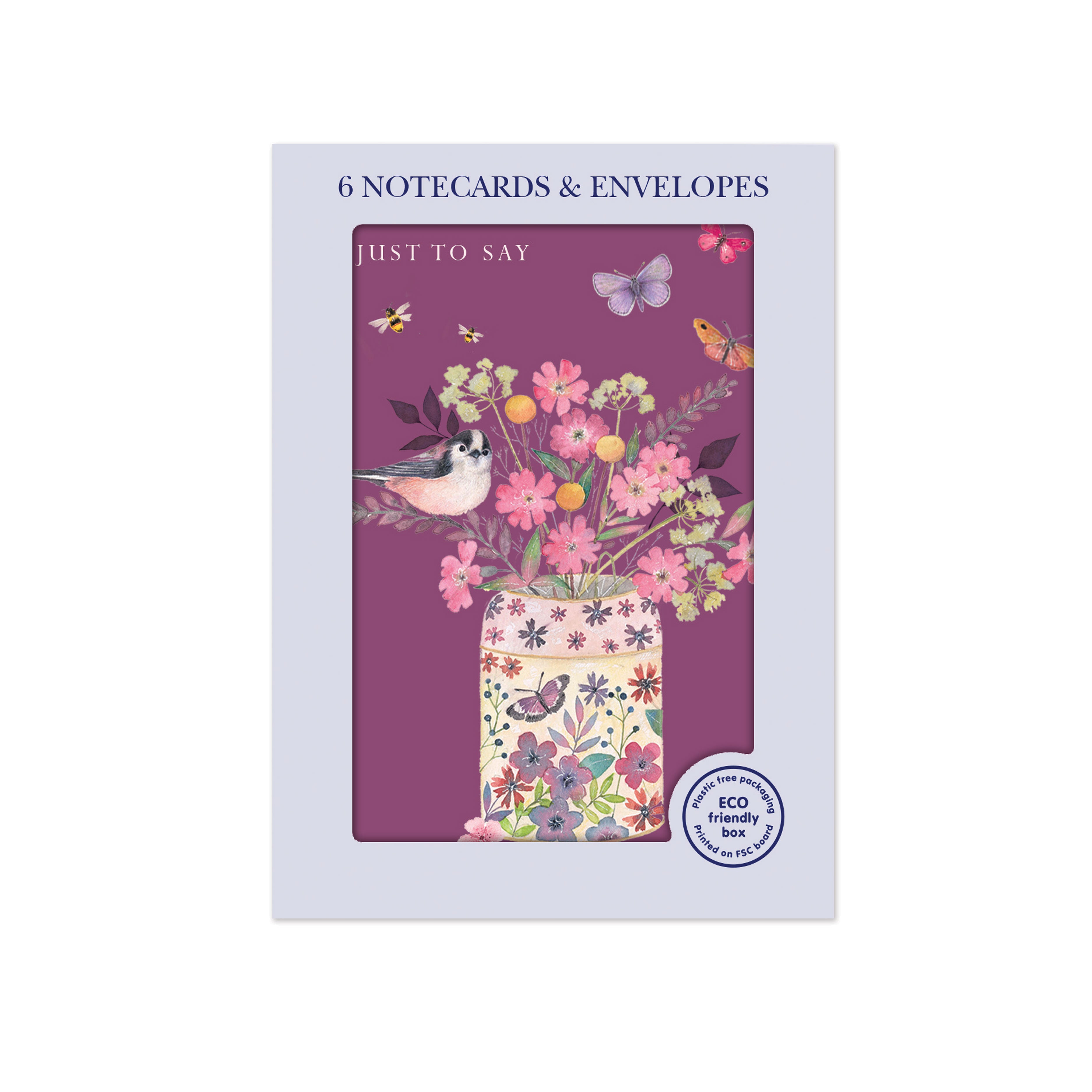 otter-house-vintage-garden-pretty-flower-pot-notizkarten-6er image 1