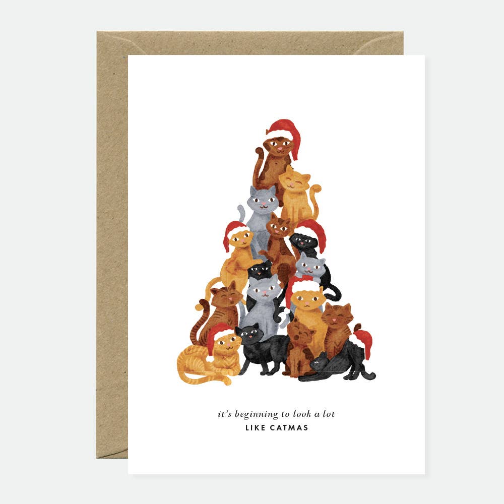 all-the-ways-to-say-catmas-weihnachtskarte-katze-a6-lustig image 1