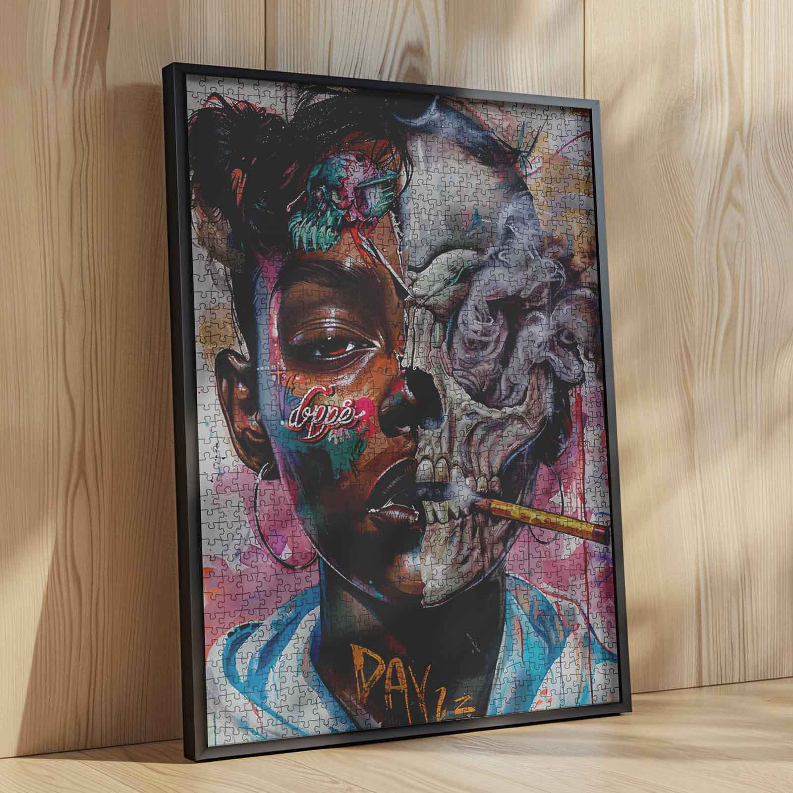 tucocoo-jigsaw-urban-skull-fusion-puzzle-1000-teile-portrait image 4