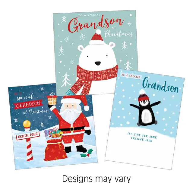 otter-house-christmas-grandson-weihnachtskarte-enkel-einzeln image 1