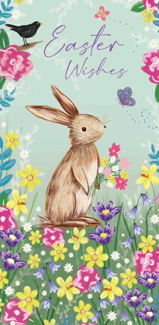 otter-house-bunny-blackbird-osterkarte-gru-karte-hase image 1