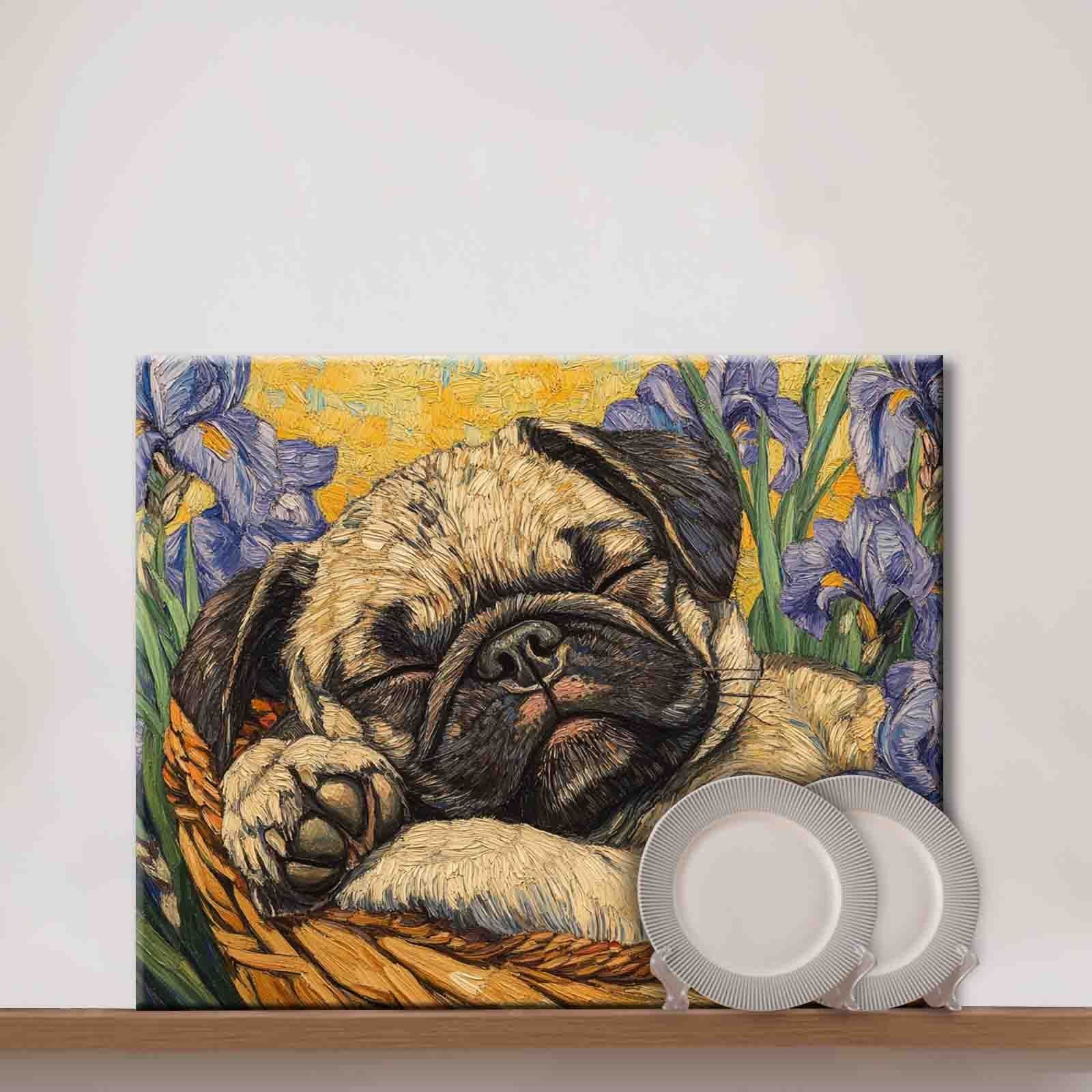 tucocoo-sleeping-pug-in-basket-malen-nach-zahlen-40x50-ohne-rahmen image 3