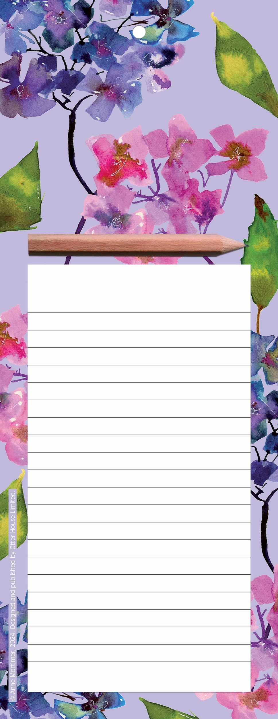 otter-house-hydrangeas-magnet-notizblock-hortensien image 1