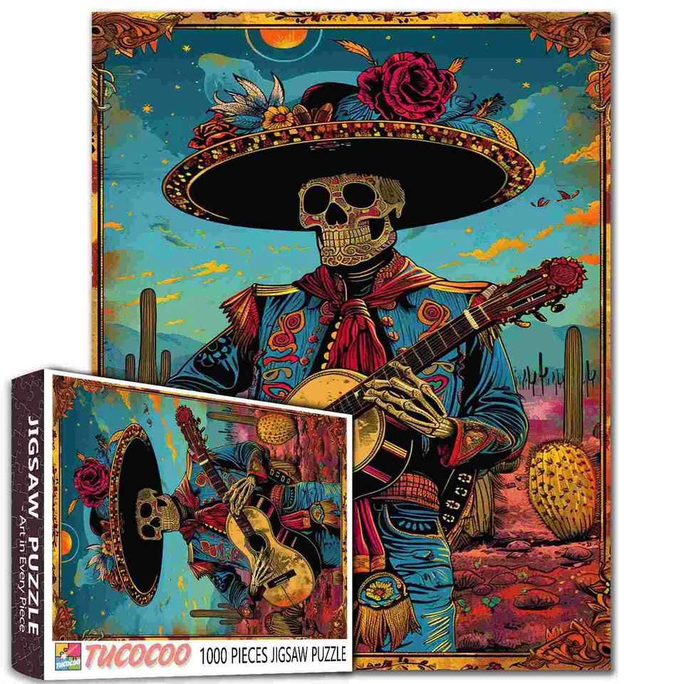 tucocoo-jigsaw-puzzles-skelett-mariachi-puzzle-1000-teile image 1