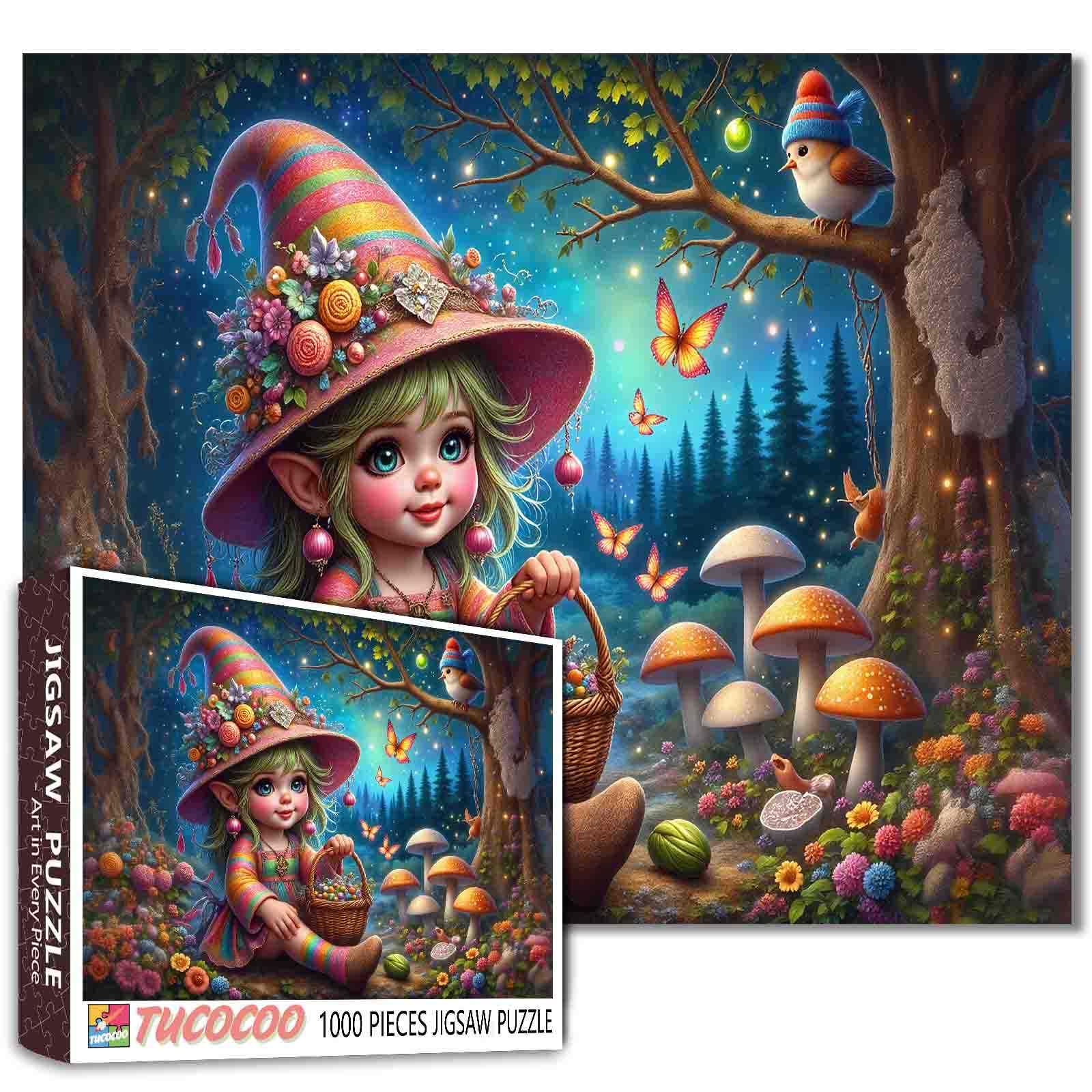 tucocoo-enchanted-forest-elf-girl-puzzle-1000-teile-elfe image 1