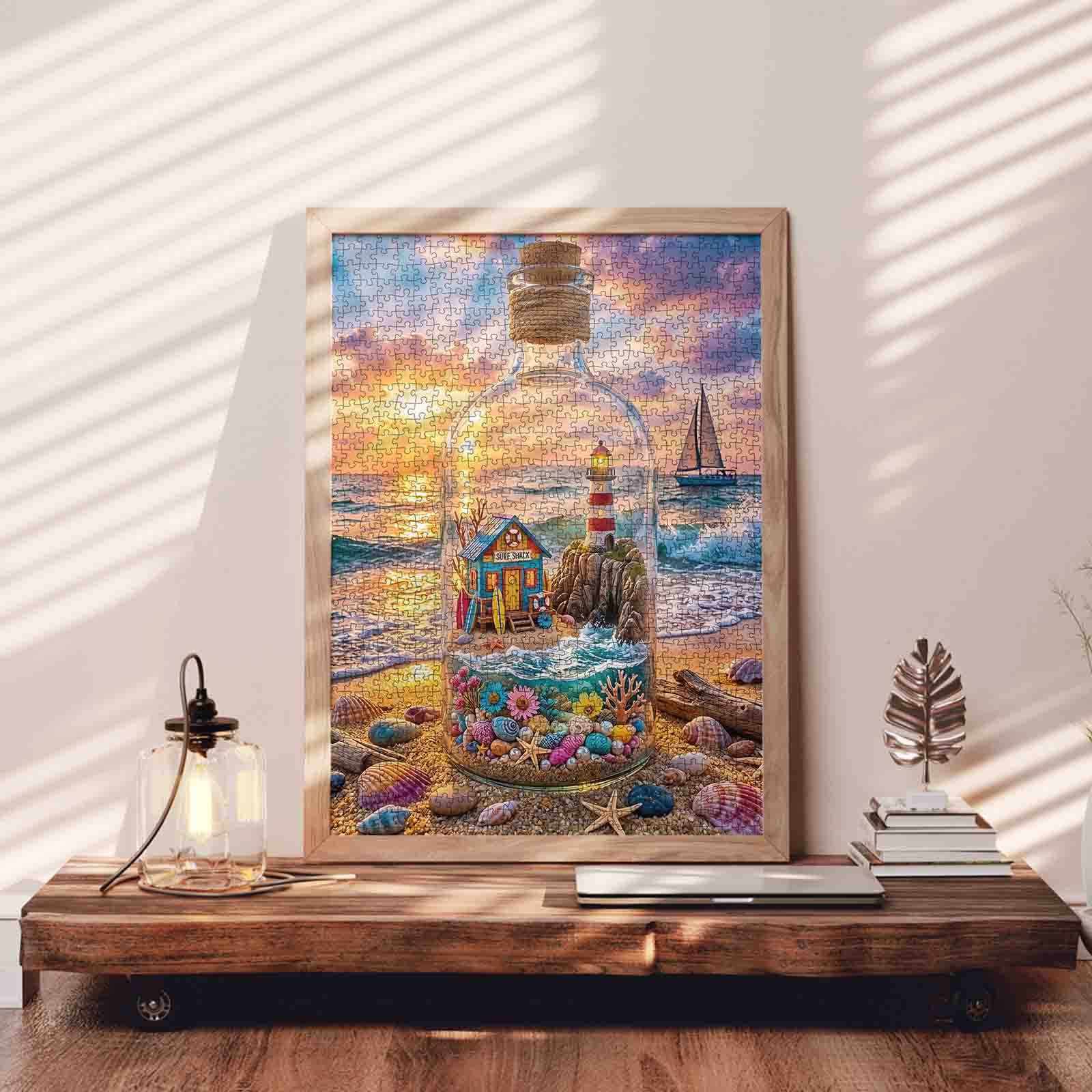 tucocoo-sunset-lighthouse-bottle-puzzle-1000-teile-leuchtturm image 3