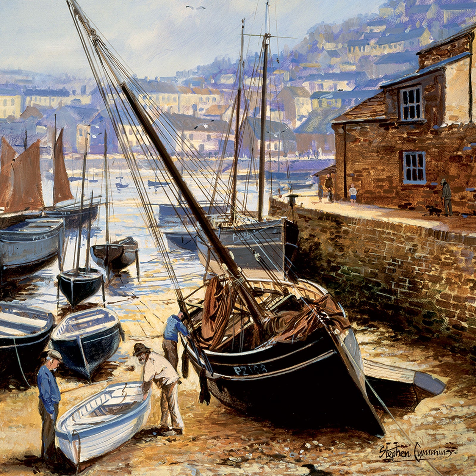 otter-house-quayside-gallery-boatyard-grusskarte-blanko-hafen image 1