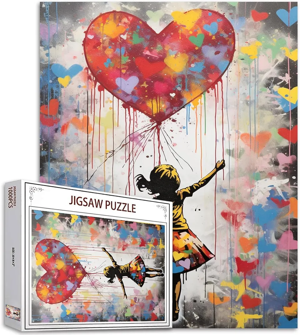 tucocoo-jigsaw-m-dchen-mit-liebesballon-puzzle-1000-teile-graffiti image 1