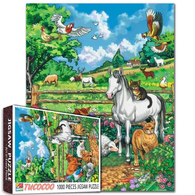 tucocoo-jigsaw-puzzles-peaceful-farm-morning-puzzle-1000-teile-bauernhof image 1