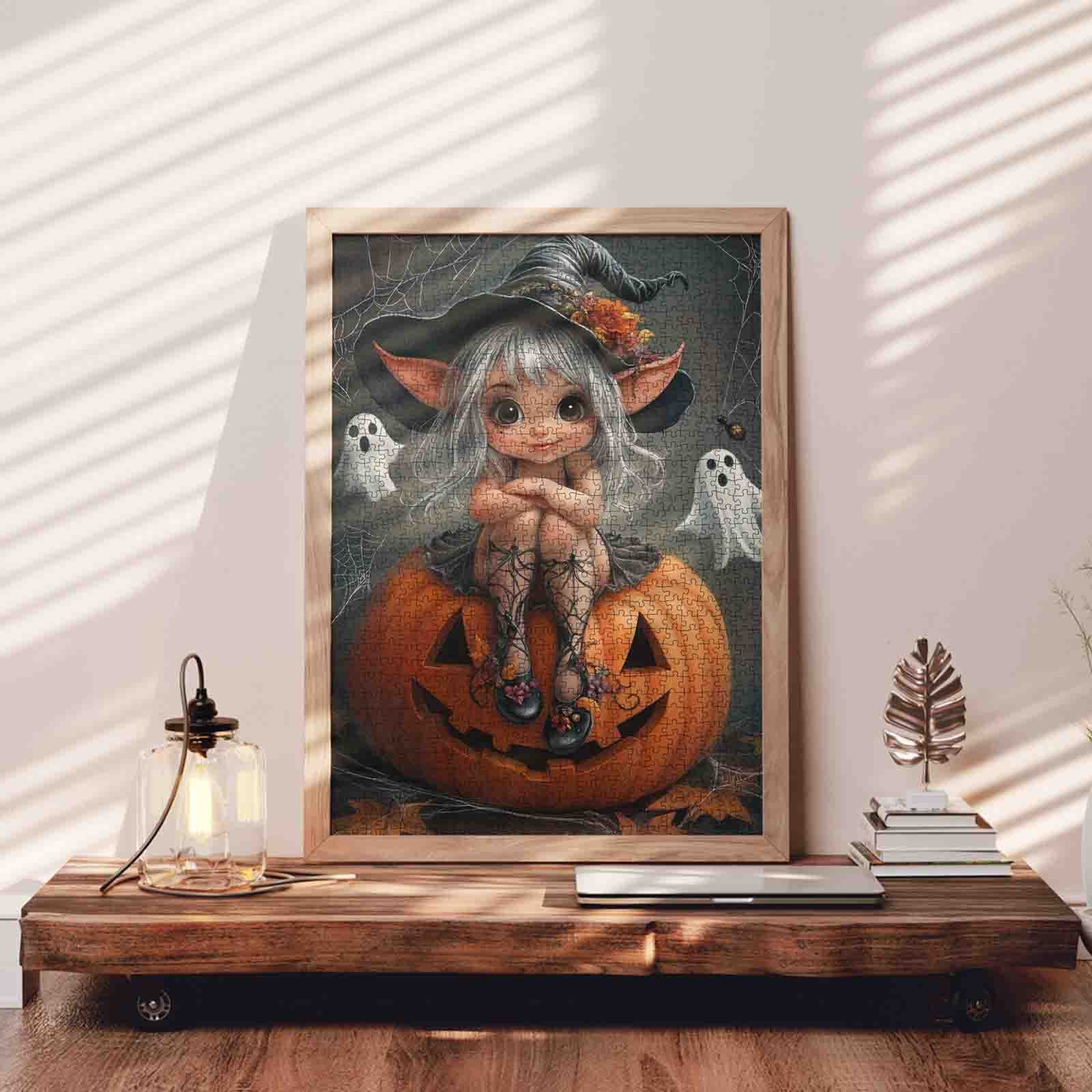 tucocoo-jigsaw-puzzles-cute-little-witch-on-pumpkin-puzzle-1000-teile image 3
