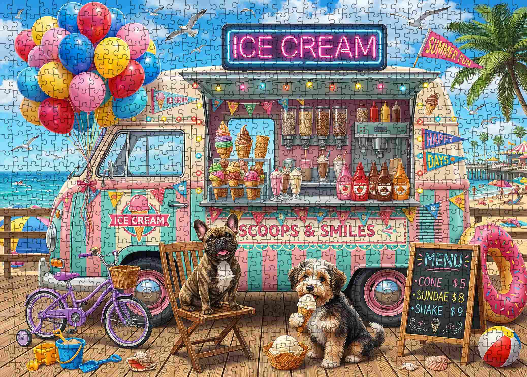 tucocoo-jigsaw-puzzles-eiswagen-strand-puzzle-1000-teile image 2