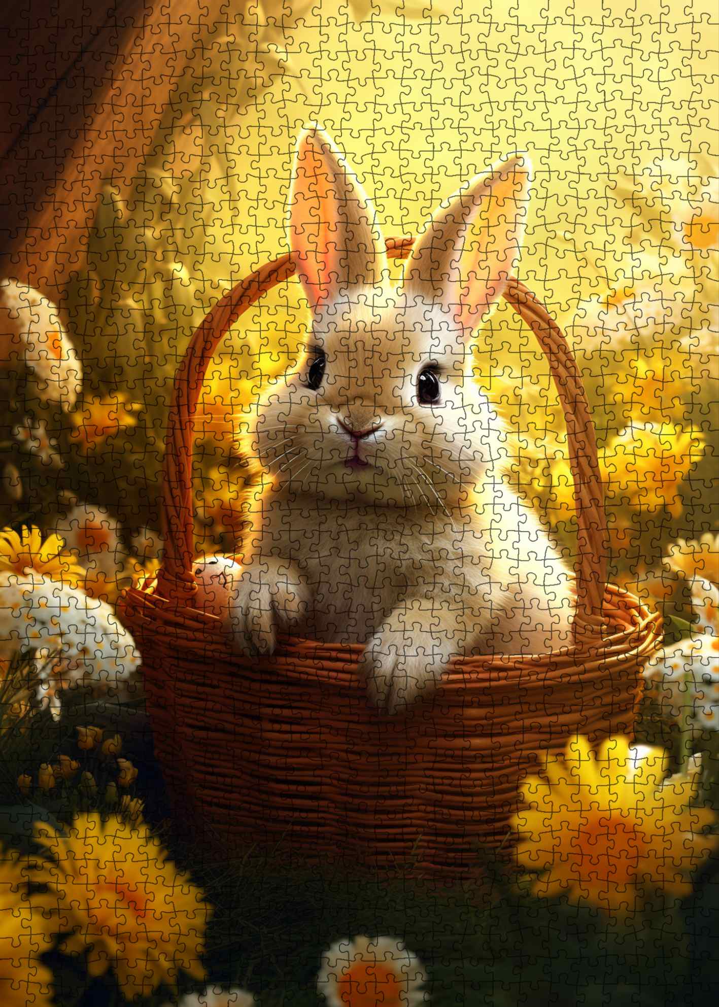 tucocoo-golden-meadow-bunny-basket-puzzle-1000-teile-hase image 2