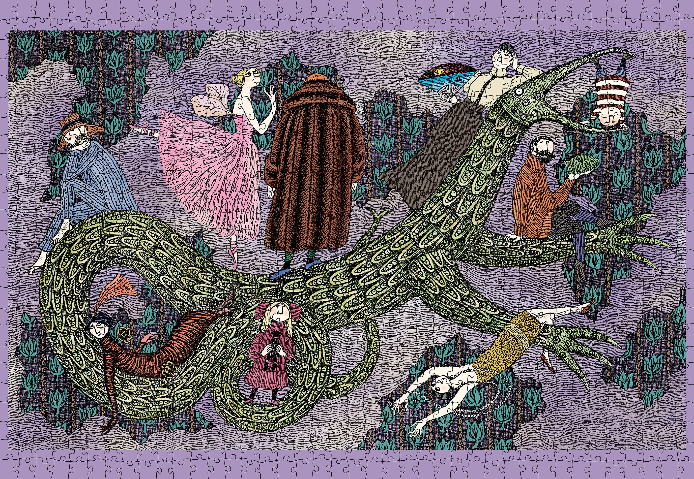 pomegranate-jigsaw-puzzles-edward-gorey-drop-curtain-puzzle-1000-teile-humor image 2
