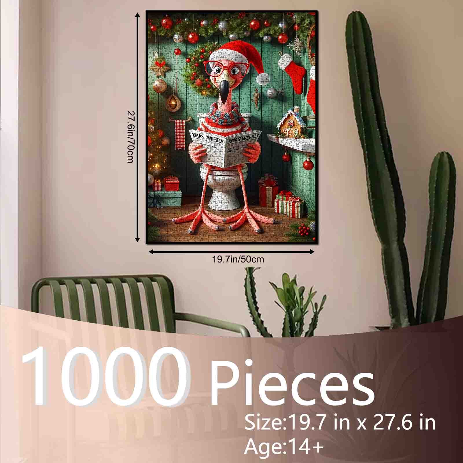 tucocoo-festive-flamingo-toilet-puzzle-1000-teile-lustig image 5