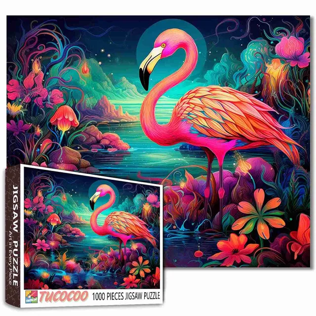 tucocoo-flamingo-fantasy-jigsaw-puzzle-1000-teile-tiere image 1