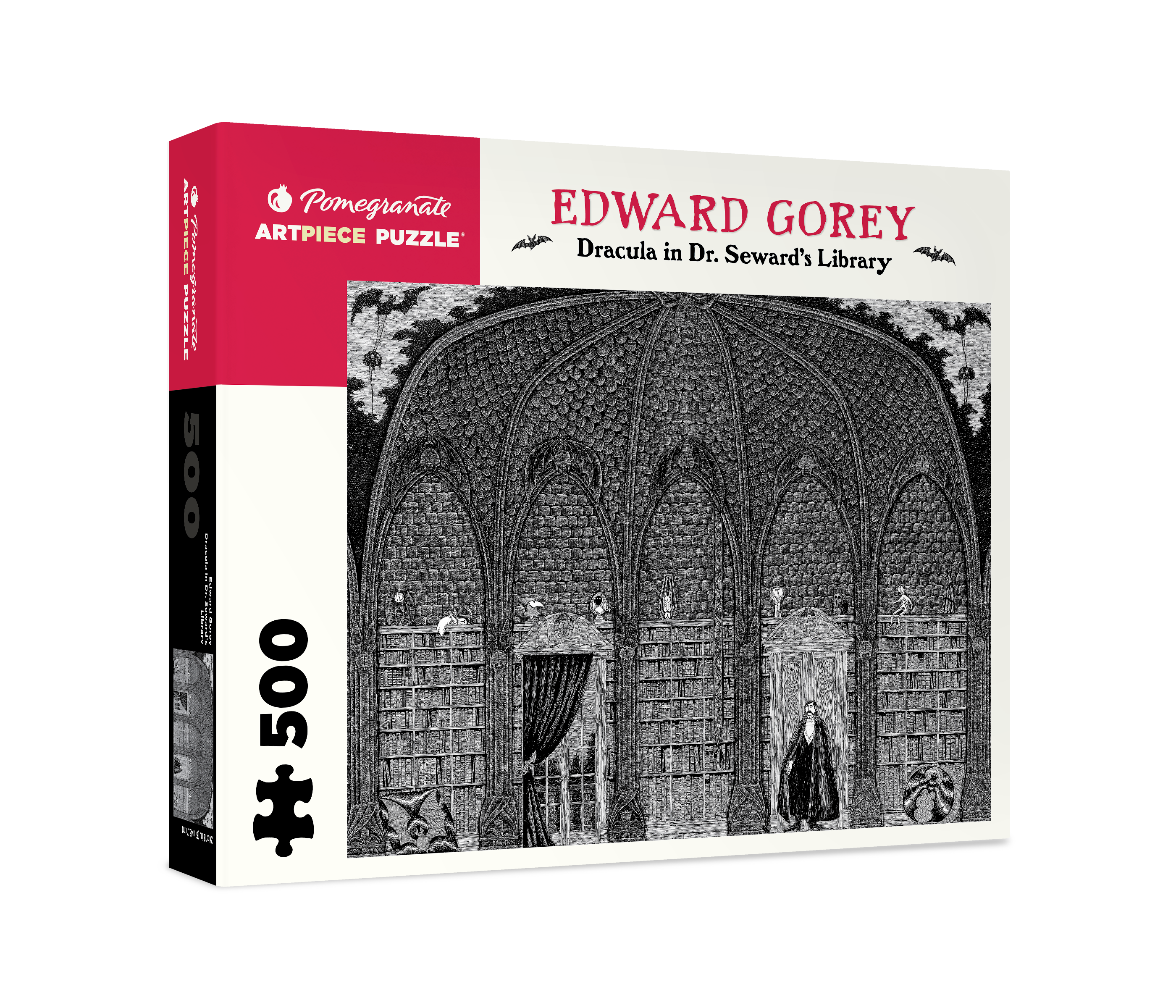 pomegranate-edward-gorey-dracula-puzzle-500-teile-library image 1
