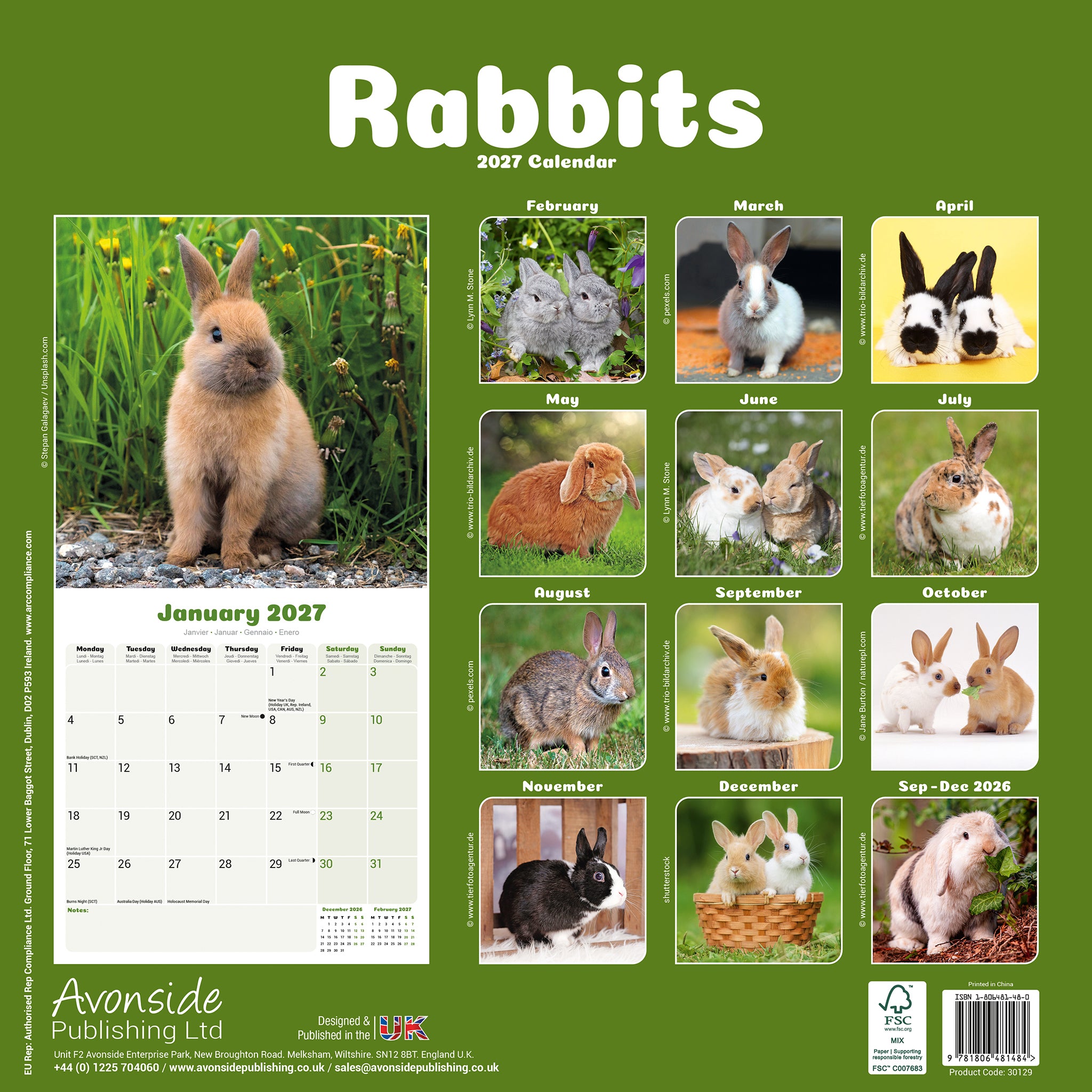otter-house-rabbits-wandkalender-2027-hasen-tierkalender image 2