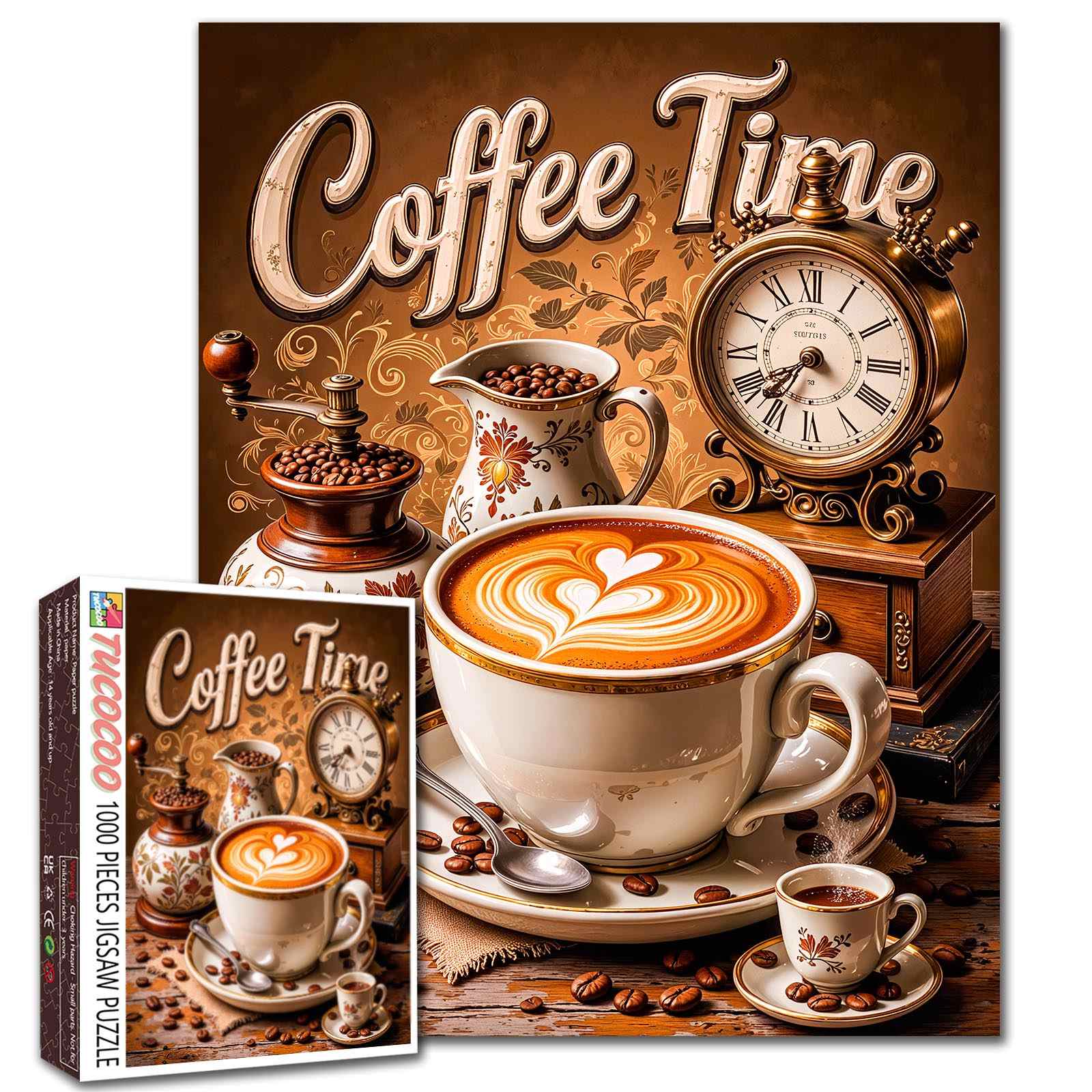 tucocoo-vintage-coffee-time-puzzle-1000-teile-kaffee image 1