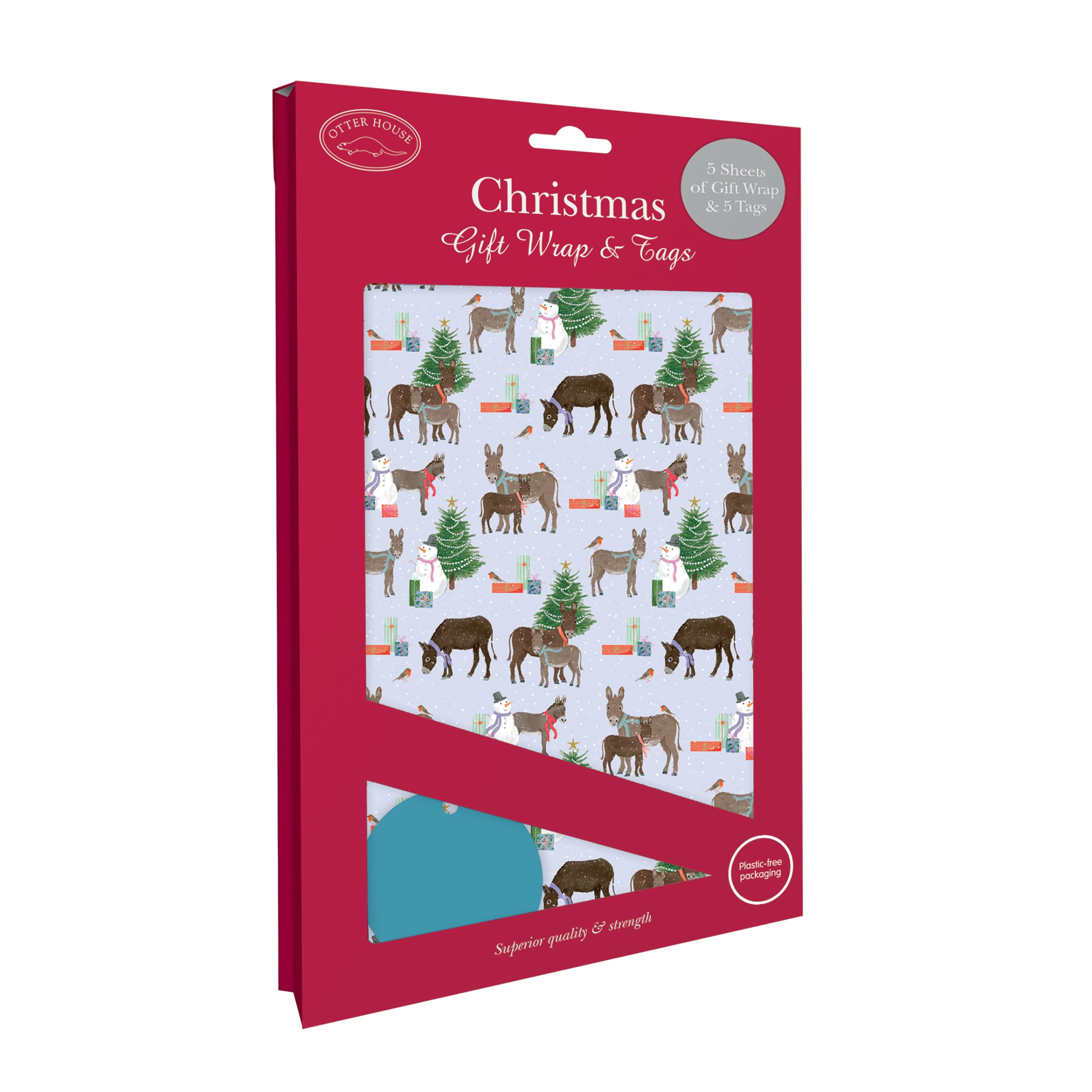 otter-house-gift-donkey-friends-geschenkpapier-5-bogen-tags image 4