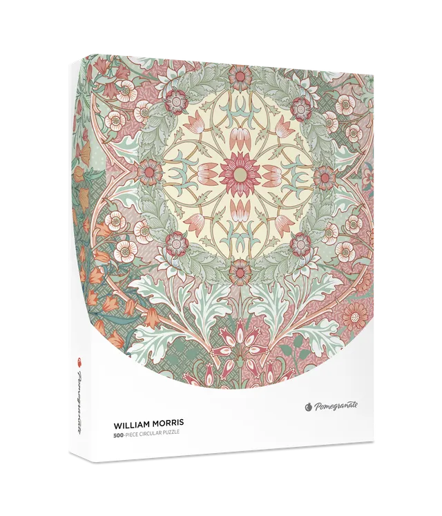 pomegranate-william-morris-puzzle-rund-500-teile-floral image 1