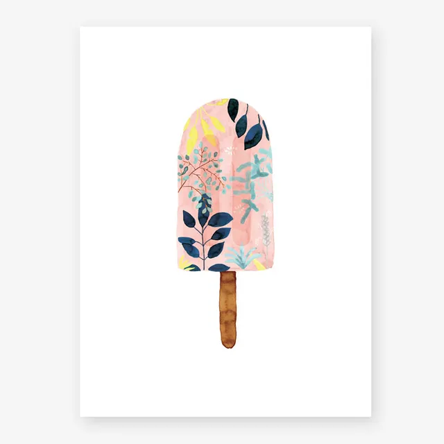 all-the-ways-to-say-popsicle-pink-poster-rosa-aquarell image 1