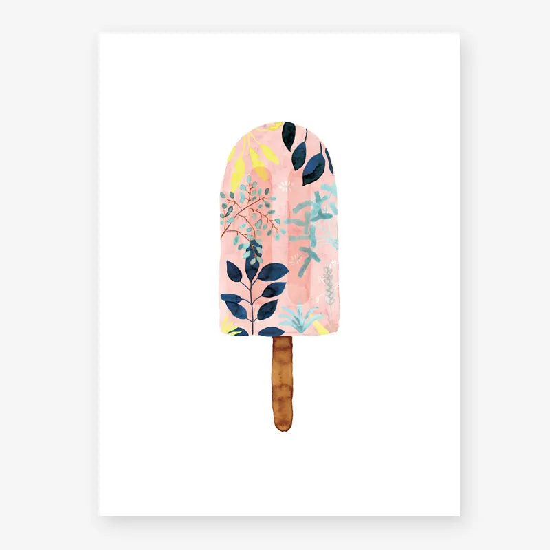 all-the-ways-to-say-popsicle-pink-poster-rosa-aquarell image 1