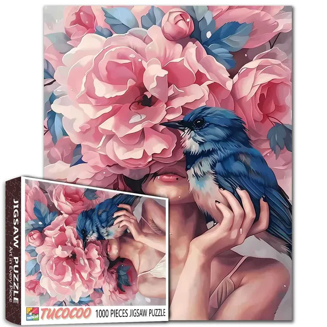 tucocoo-bluebird-whisper-puzzle-1000-teile-rosen image 1