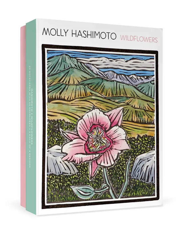 pomegranate-boxed-notecards-molly-hashimoto-wildflowers-karten-set-20-blumen image 1