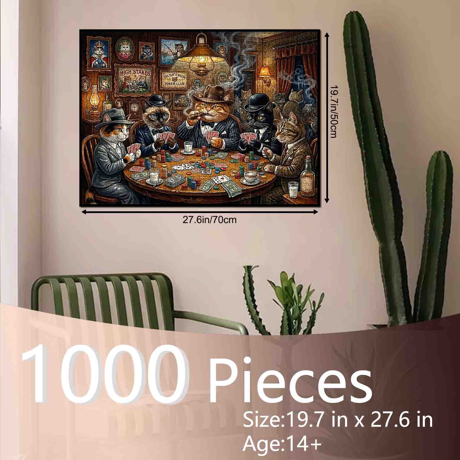tucocoo-jigsaw-puzzles-mafia-cats-poker-night-puzzle-1000-teile image 5