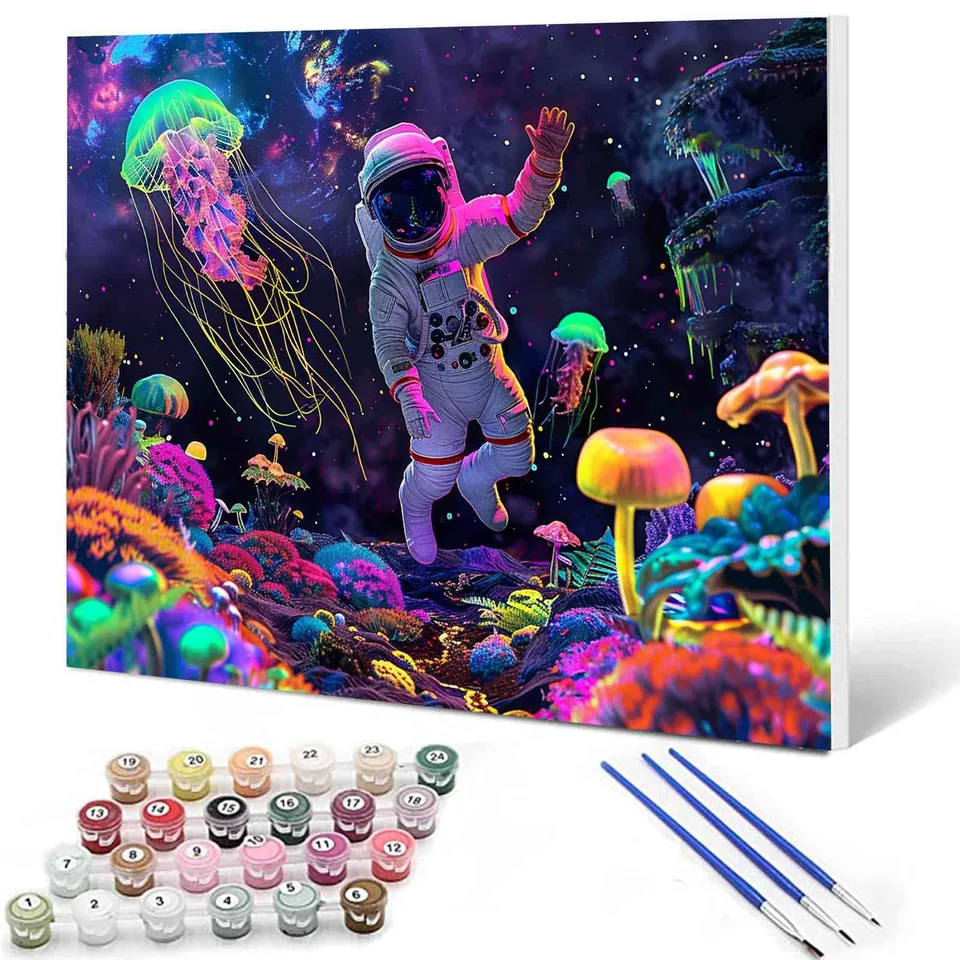 tucocoo-astronaut-jellyfish-malen-nach-zahlen-40x50-ohne-rahmen image 1