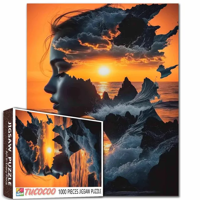 tucocoo-jigsaw-puzzles-sunset-dreamscape-woman-puzzle-1000-teile image 1