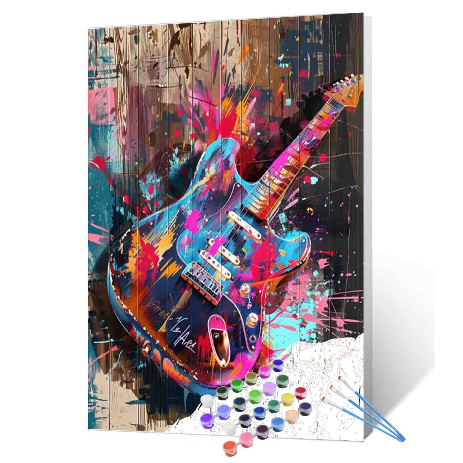 tucocoo-graffiti-gitarre-malen-nach-zahlen-16x20-ohne-rahmen image 1
