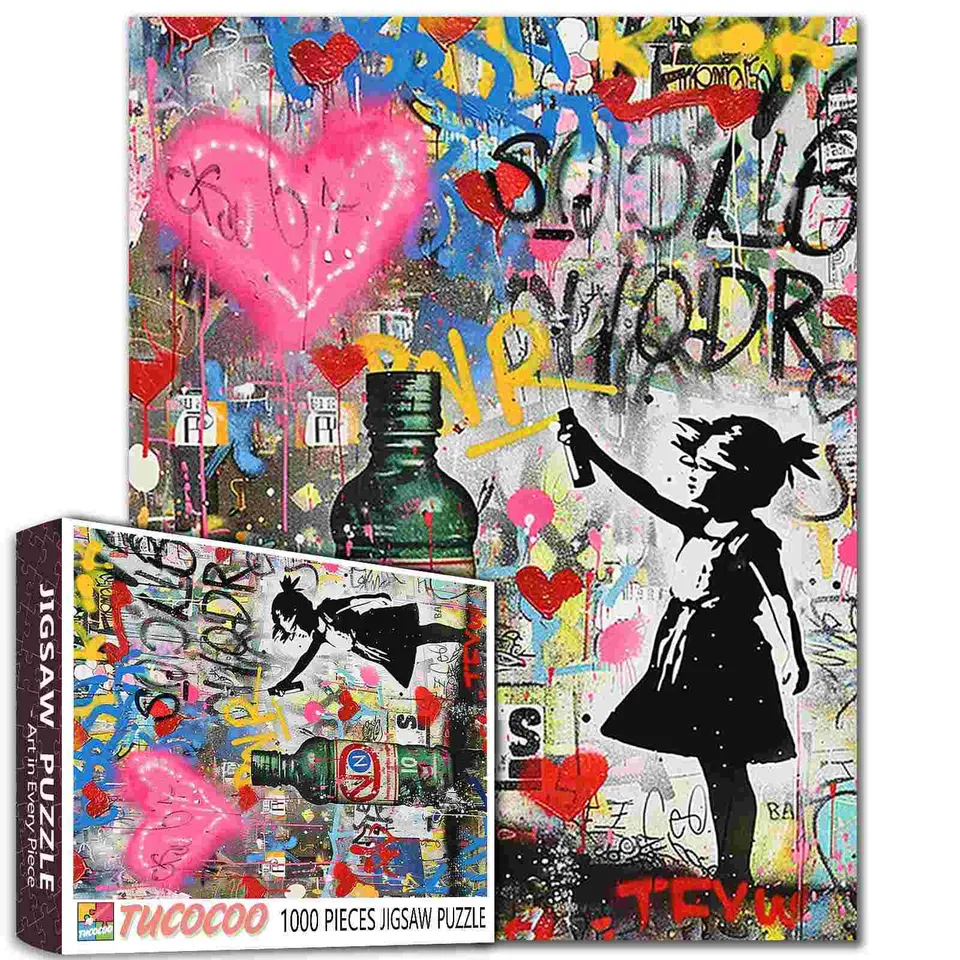 tucocoo-girl-with-spray-can-puzzle-1000-teile-graffiti image 1