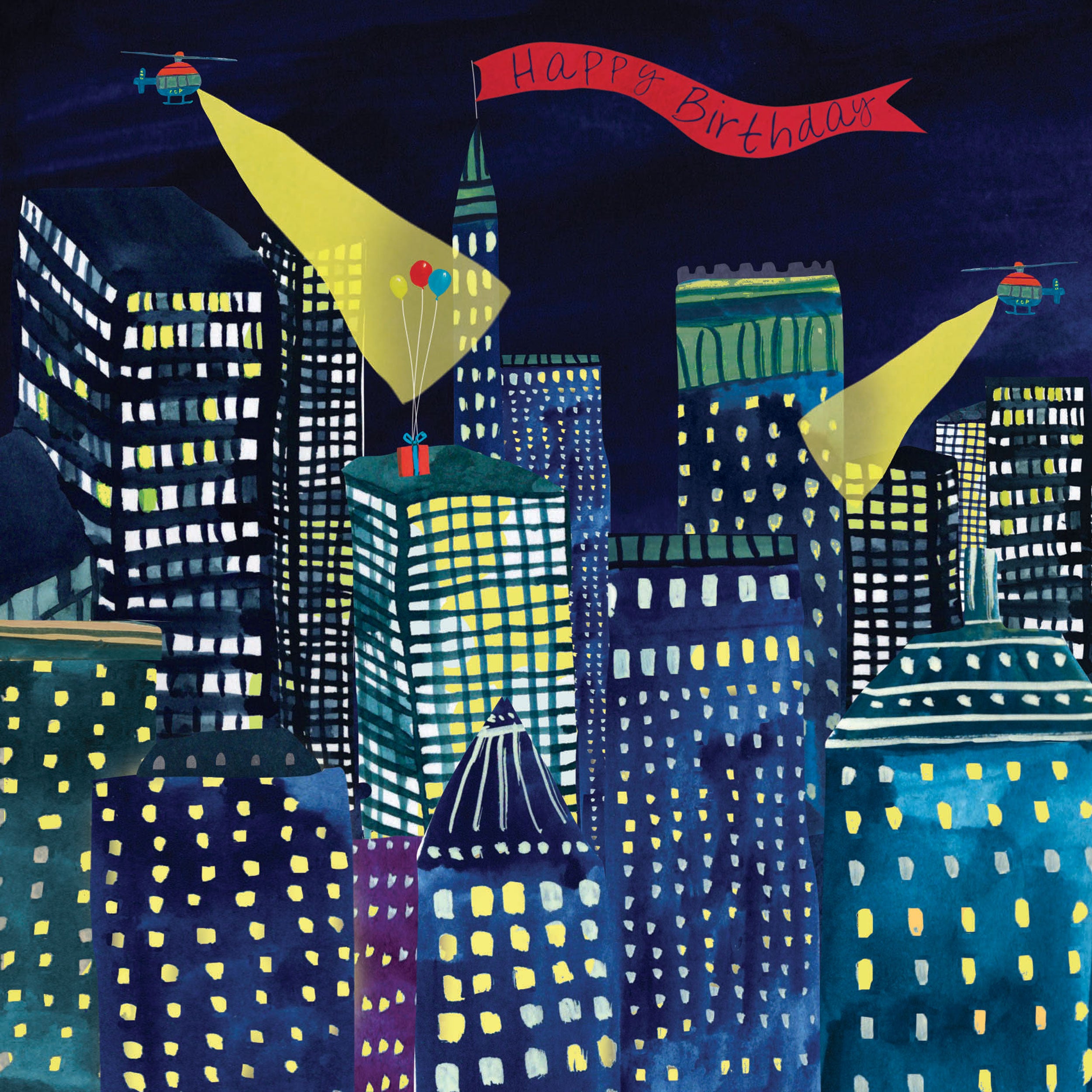 otter-house-fusion-skyline-geburtstagskarte-nacht-stadt image 1