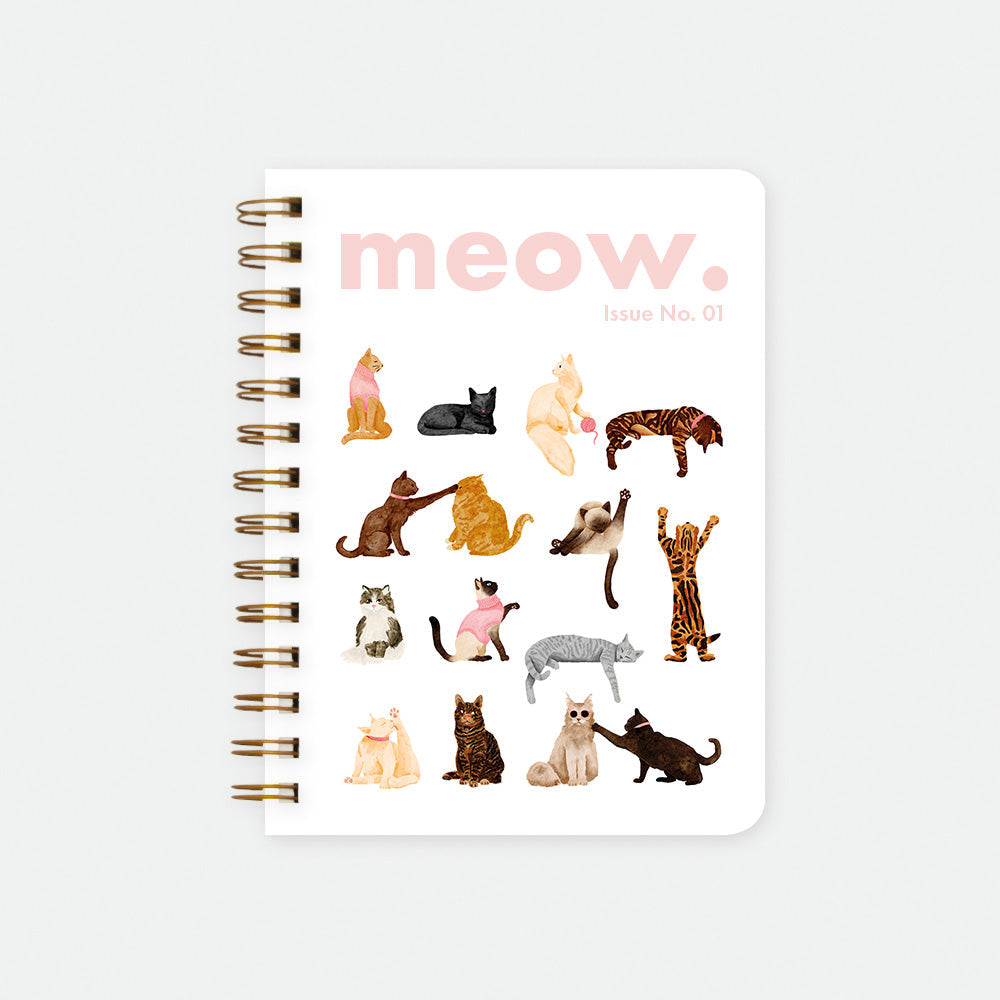 all-the-ways-to-say-notebooks-spiral-meow-notizbuch-a5-katzen-liniert image 1
