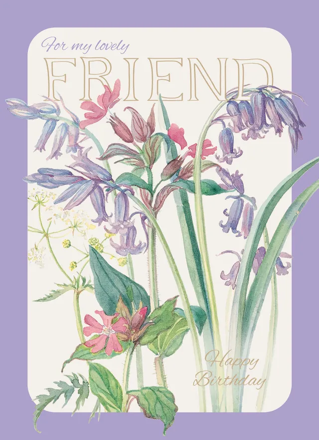 otter-house-edith-holden-lovely-friend-geburtstagskarte-blumen image 1