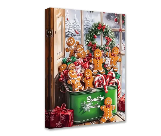 tucocoo-gingerbread-delight-leinwandbild-30x40-gerahmt-weihnachten image 1