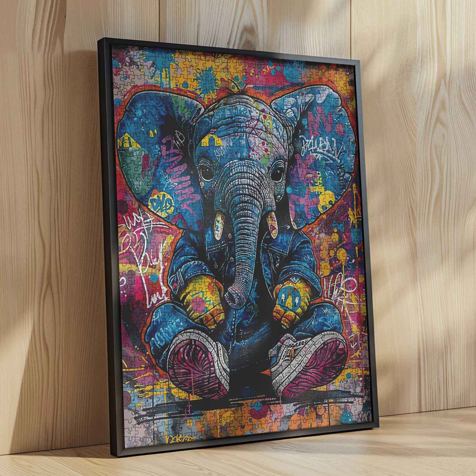 tucocoo-colorful-graffiti-elephant-puzzle-1000-teile-tiere image 4