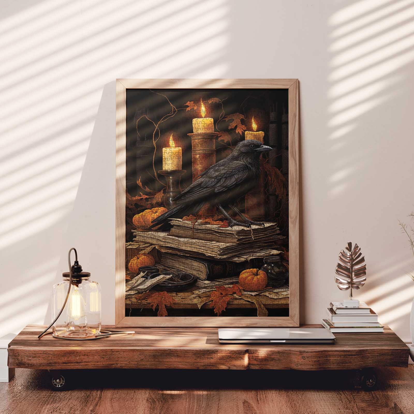 tucocoo-raven-candlelight-puzzle-1000-teile-gothic image 3