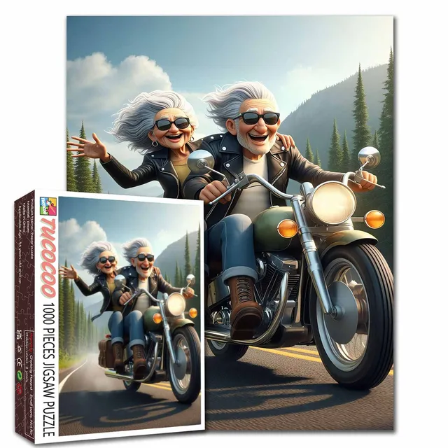 tucocoo-biker-couple-adventure-puzzle-1000-teile-motorrad image 1