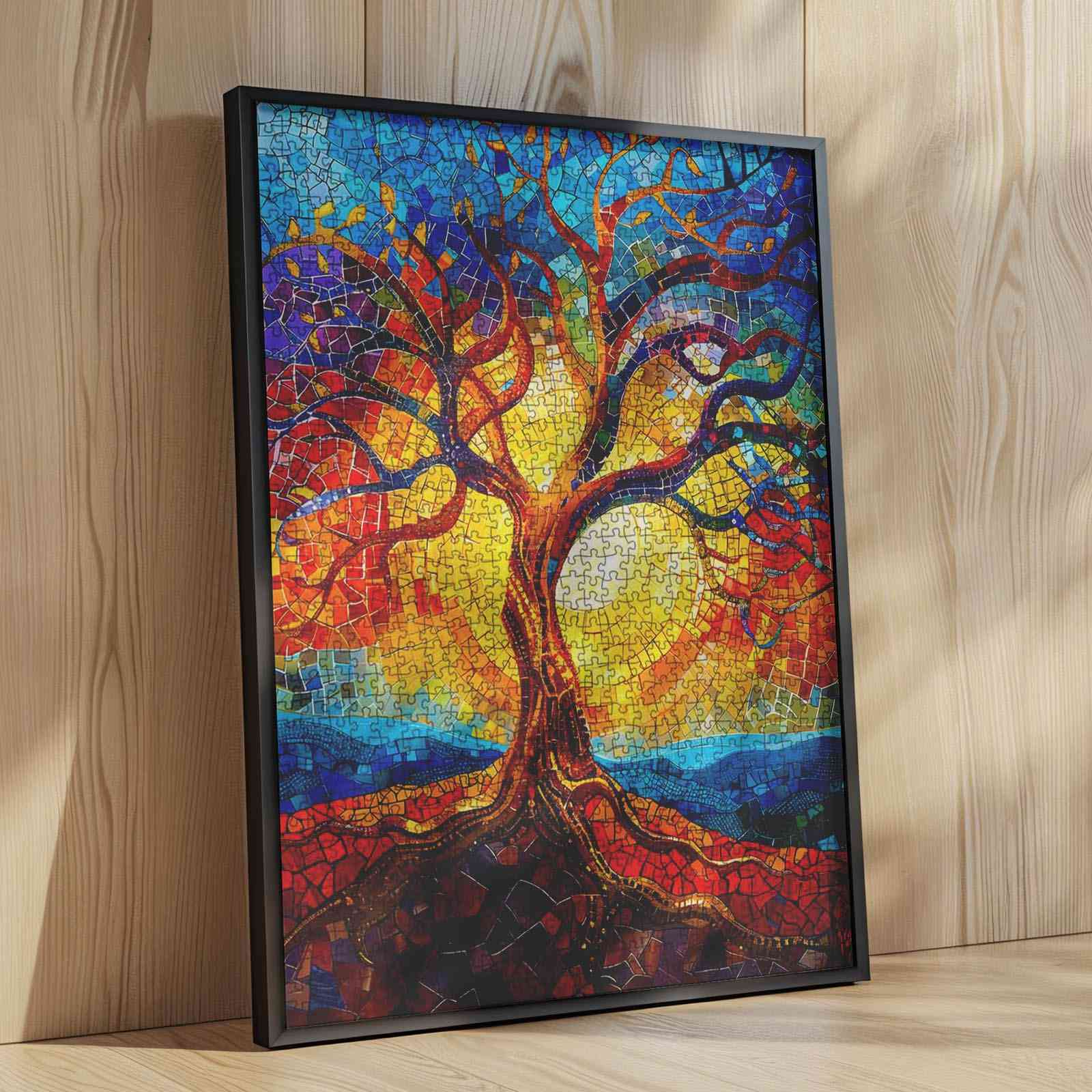tucocoo-colorful-tree-stained-glass-puzzle-1000-teile-bunt image 4
