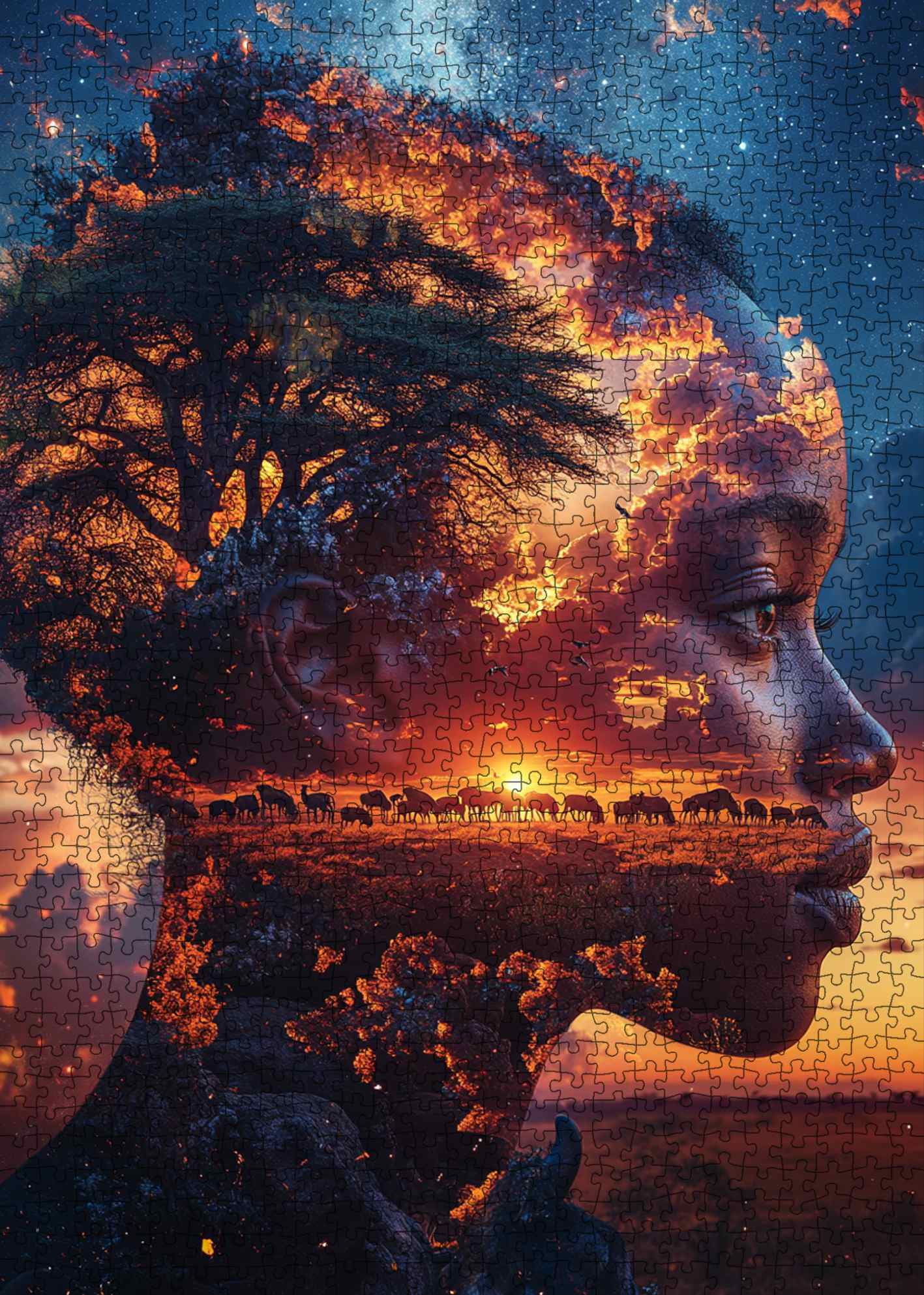 tucocoo-african-sunset-spirit-puzzle-1000-teile-afrika image 2