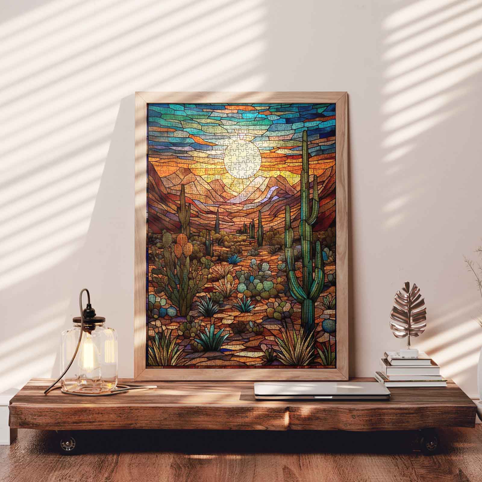 tucocoo-stained-glass-desert-sunset-puzzle-1000-teile-w-ste image 3