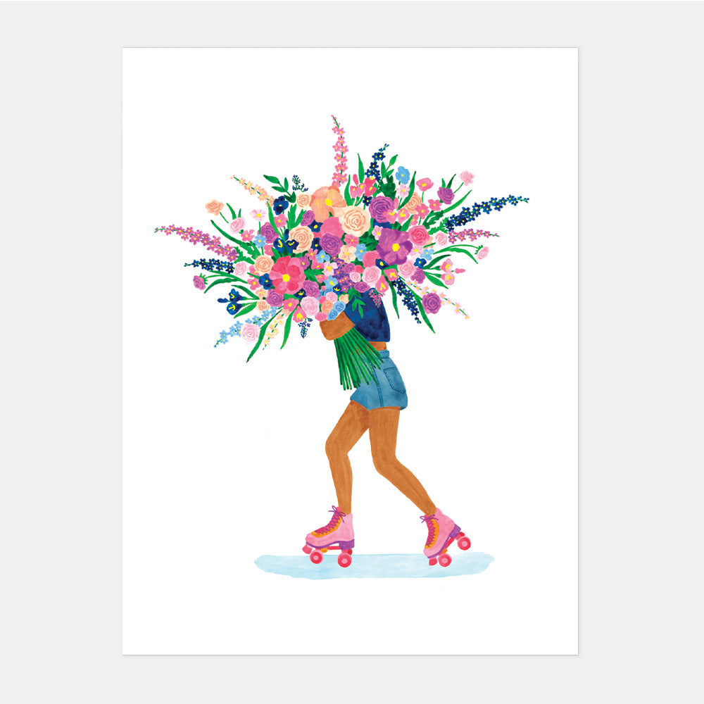 all-the-ways-to-say-roller-skate-poster-blumen-50x70-cm image 1