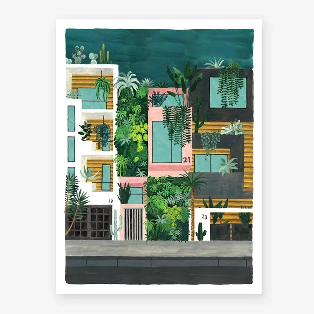 all-the-ways-to-say-buildings-poster-stadt-gr-n-50x70 image 1